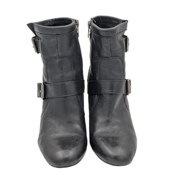 Vince Camuto Black Ankle Boots Block Heel Size 9.5M - Picture 3 of 8